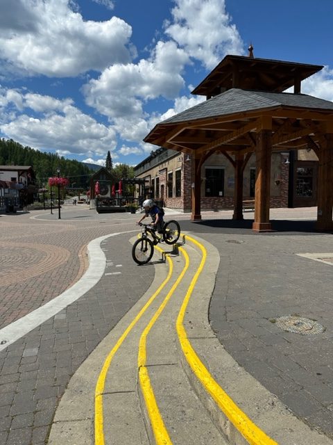 riding a bike down three steps in kimberley